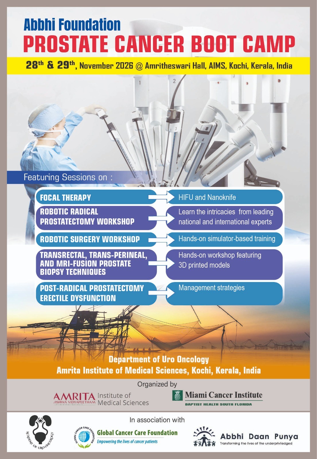 Upcoming Abbhi Foundation Cancer Workshop poster